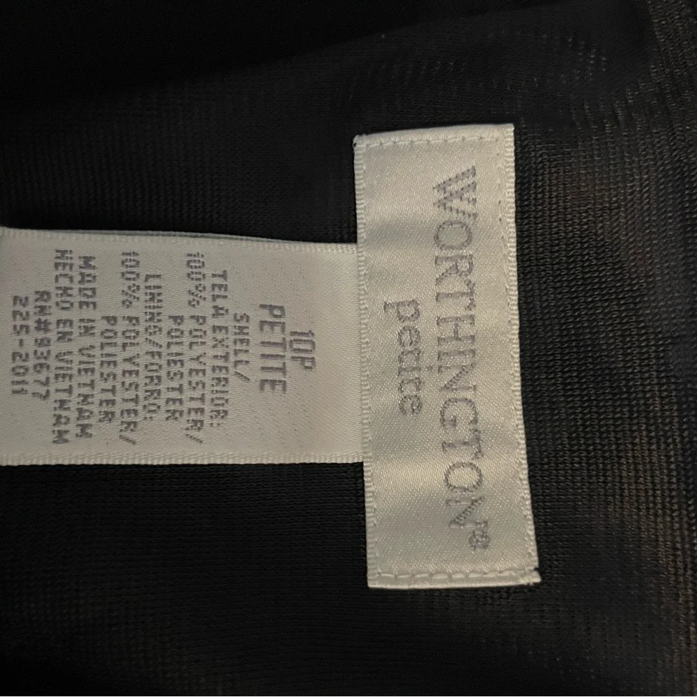 Worthington Floral Navy Midi Dress, Size 10P